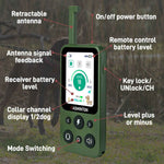 CASMINTON Waterproof Dog Training Collar with Remote Control for Effective Training green