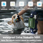 CASMINTON Waterproof Dog Training Collar with Remote Control for Effective Training green