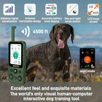 Hunter Green 1-dog long range shock collar featuring antenna signal visualization and night mode