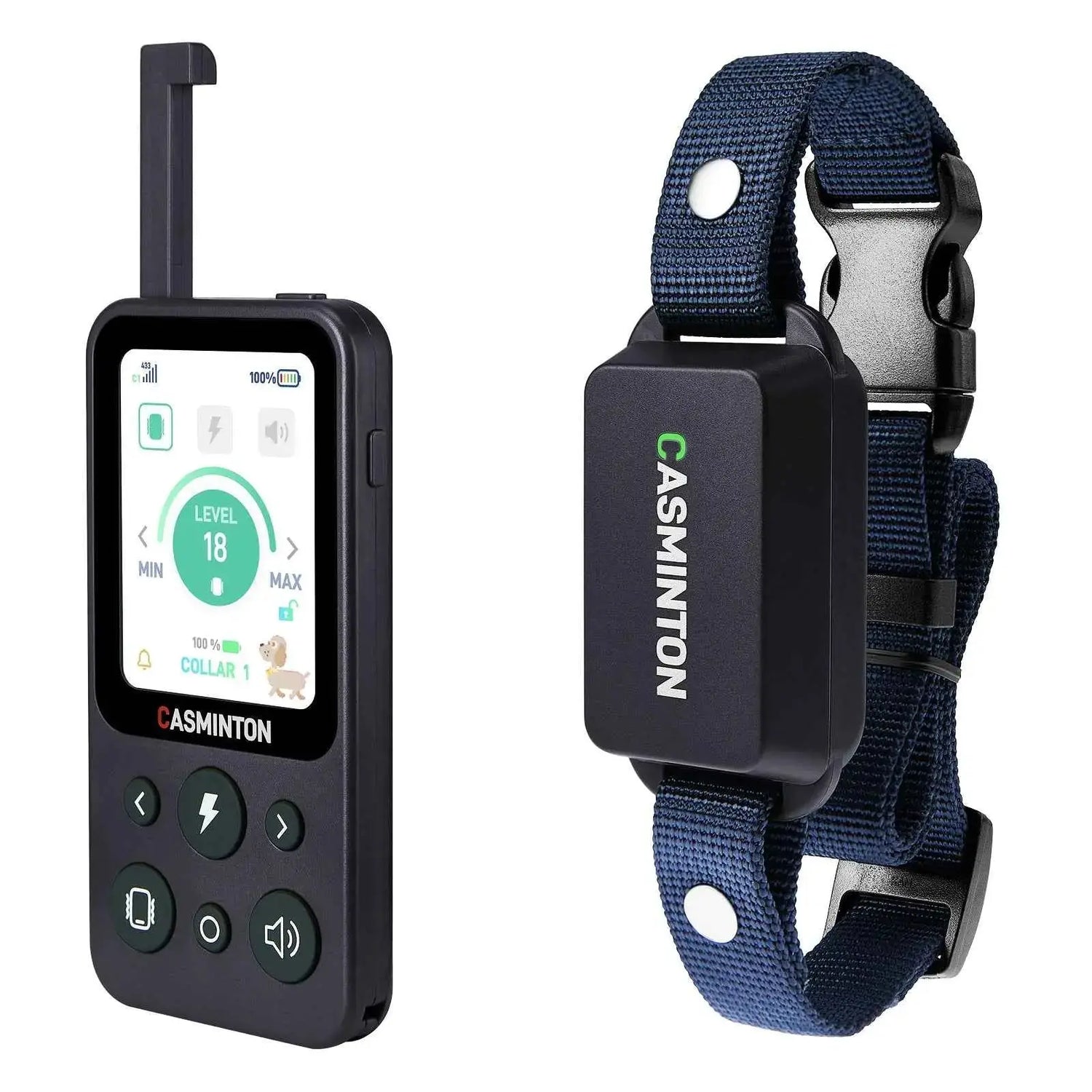 CASMINTON Waterproof Dog Training Collar with Remote Control for Effective Training blue - CASMINTON