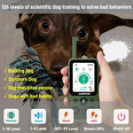 Hunter Green 2-dog system utilizing 1-99 shock levels and vibration to solve bad canine behaviors