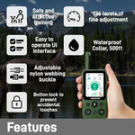Hunter Green multi-dog training system showing 126 precision levels for safe 1-dog correction