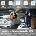 Tactical Navy 1-dog waterproof shock collar designed for rainy days, splashes, and water retrieval
